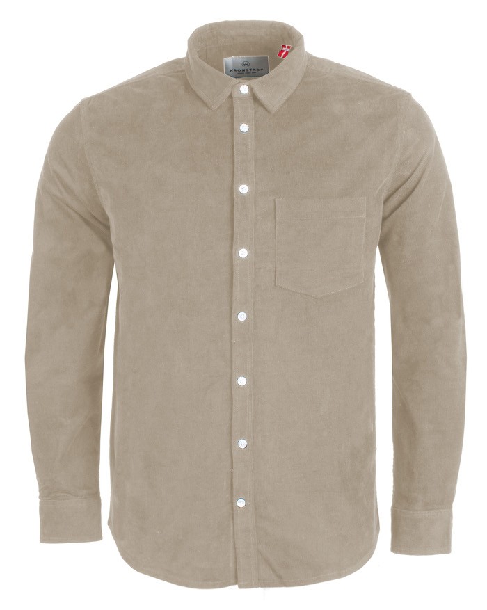 Afbeelding van KS2788277 Johan Corduroy - 006 White Pepper  - Heren Overhemd Kronstadt